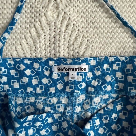 Reformation Blue and White Floral Skirt Set - Picture 3 of 4